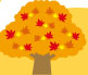 枯れ葉散る秋の木